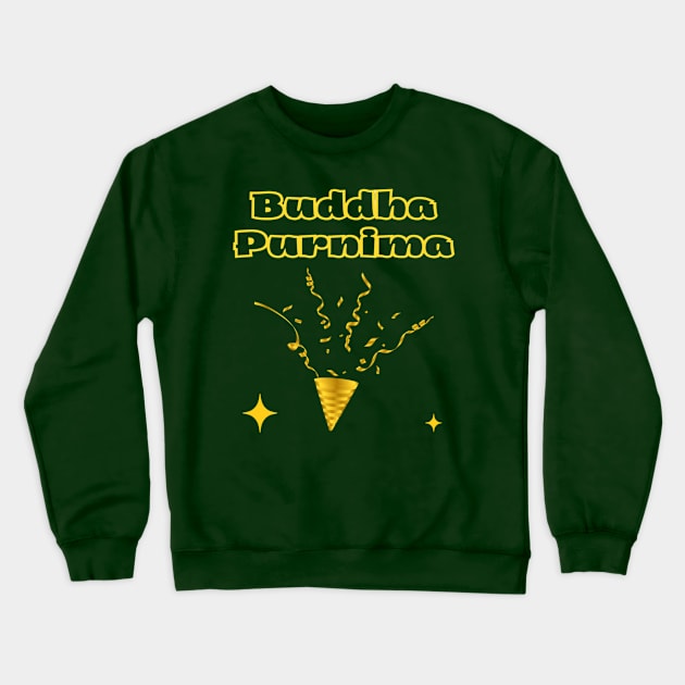 Indian Festivals - Buddha Purnima Crewneck Sweatshirt by Bharat Parv